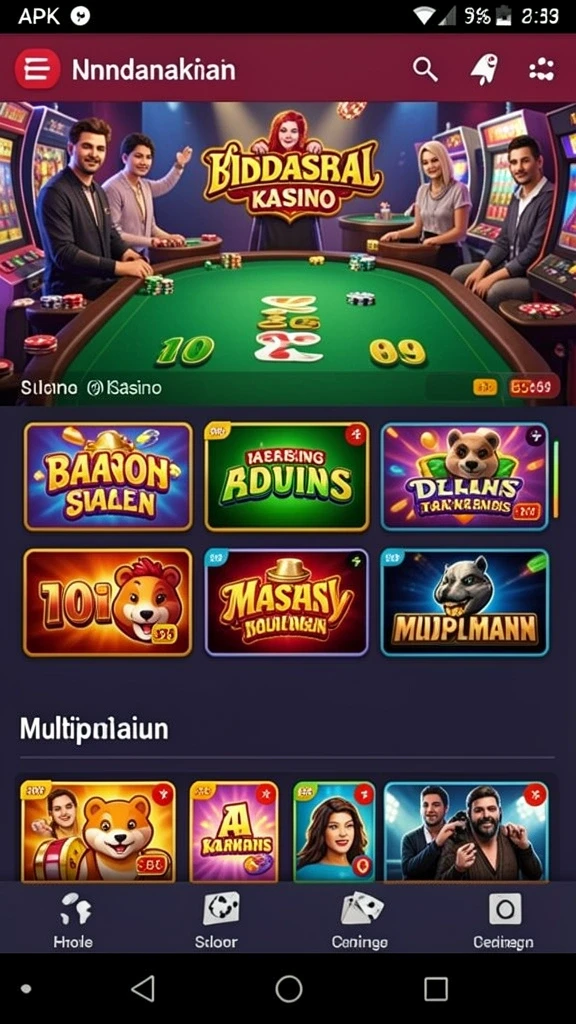 Beragam mesin slot dengan tema yang bervariasi.