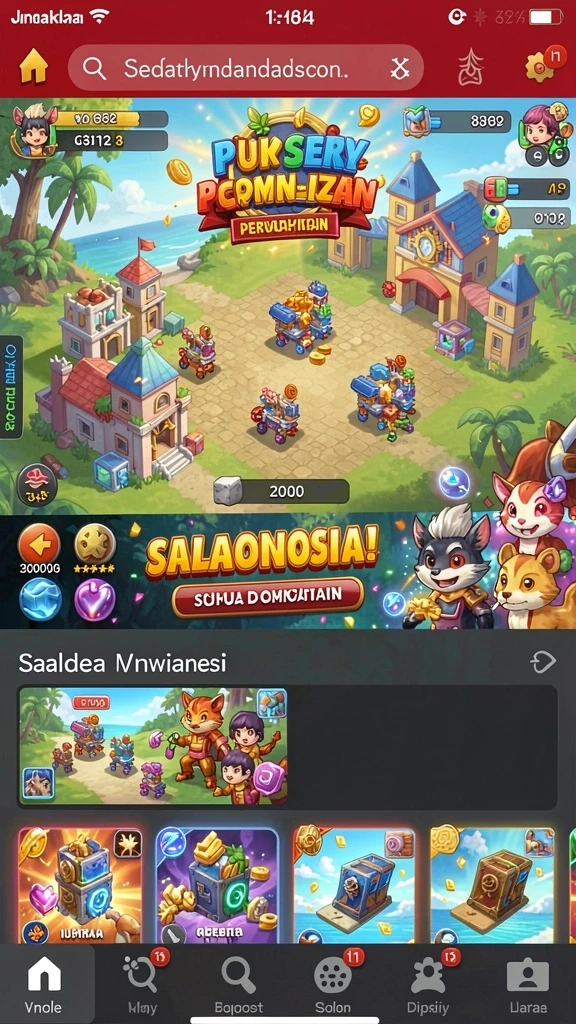 Screenshot fitur dalam game yang interaktif.