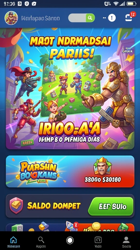 Tampilan awal yang menarik dan interaktif.