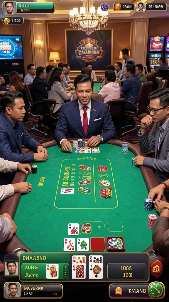 Antarmuka gaming yang eye-catching dan mudah digunakan.