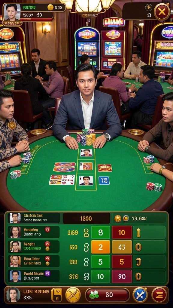 Gambar momen seru saat berkompetisi dengan pemain lain.